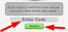 The code redeeming interface in Car Repair Simulator