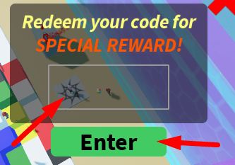 The code redeeming interface in Color Hide and Seek