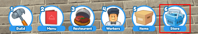 Restaurant Tycoon 2 store button