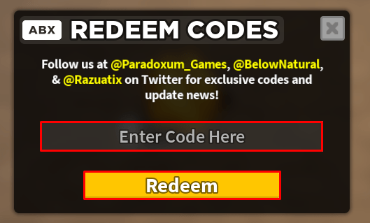 roblox abx codes