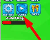 The Codes button in Ship Merge Simulator