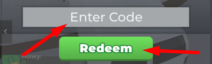 The code redeeming interface in Car Crushers 2