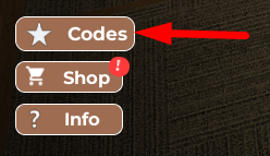 The Codes button in Elevator of Fun