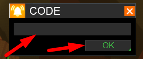 The code redeeming interface in Project RNG