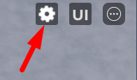 The Settings icon in Demon Warriors