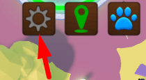 The Settings icon in Magic Blade Simulator