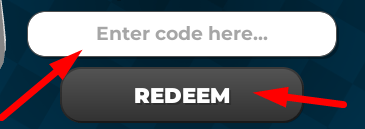 The code redeeming interface in Roblox Party