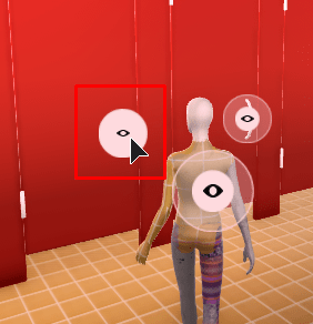 The eye icon from the Roblox Gucci Garden bathroom exhibit