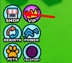 The Shop button in Pogo Simulator