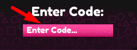 The code redeeming interface in Squid Game X