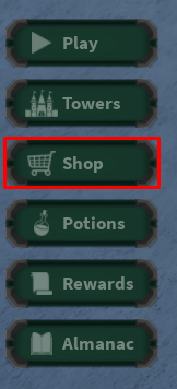 Evolution Evade shop button