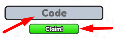 The code redeeming interface in Jump Clicker 2