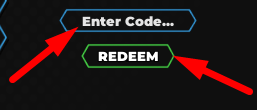 The code redeeming interface in Tapping Legends Final