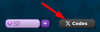 The Codes button in Roblox Party