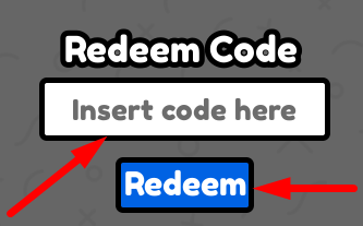 The code redeeming interface in Find The Noobies Morphs