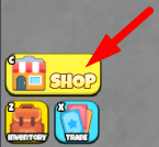 The Shop button in Titan Wars: Tower Defense