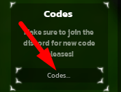 The Codes button in Untitled RNG