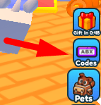 The Codes button in Mewing Simulator