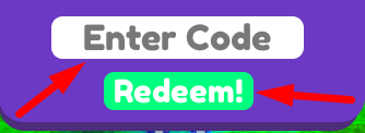 The code redeeming interface in Don't Make The Button Angry