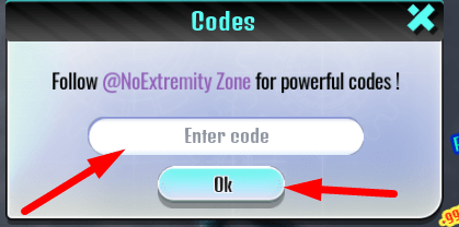 The code redeeming interface in Bike Race Simulator