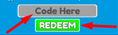 The code redeeming interface in Fun Obby