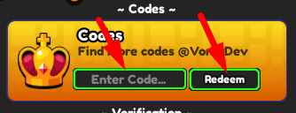 The code redeeming interface in SUPER PUNCH SIMULATOR