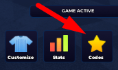 The Codes button in Super League Soccer