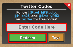 Tower Heroes enter codes box