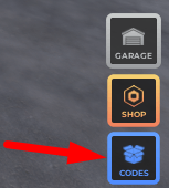 The Codes button in Motorcycle Mayhem