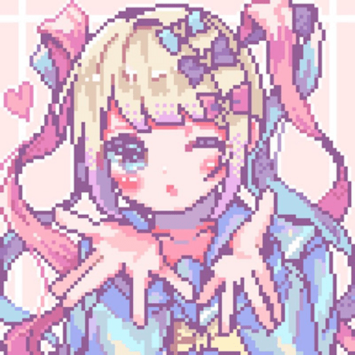Kawaii | Anime girl | Pixel | Pastel | Game