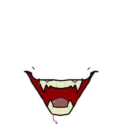 Laughing vampire/werewolf mouth ( Lowered )