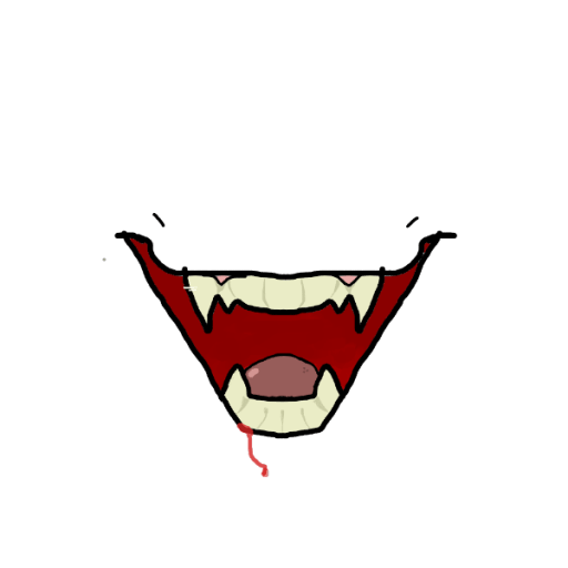 Laughing vampire/werewolf mouth (Regular)