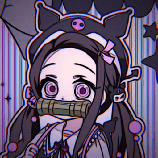 Nezuko | Demon Slayer | Black and Pink | Kawaii