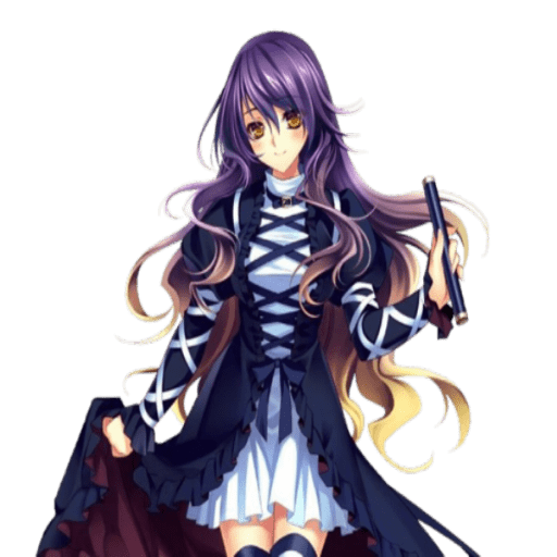 Purple Haired Magic Anime Girl