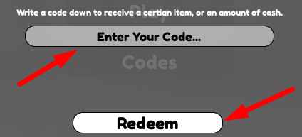 The code redeeming interface in YourScene