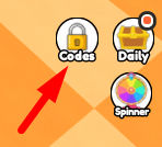 The Codes button in Eat Blocks Simulator