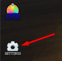 The Settings button in Escape The Mouse