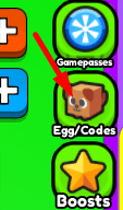 The Egg/Codes button in Mythical Lifting Simulator