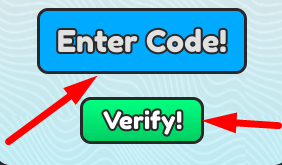 The code redeeming interface in PLS DONATE BUT INFINITE ROBUX