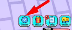 The Codes button in Jump Rope Simulator