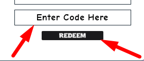 The code redeeming interface in +1 Block Every Second