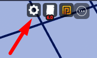 The Settings icon in Anime Energy Clash Simulator