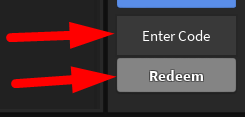 The code redeeming interface in Angelaz's Murder Mystery 2