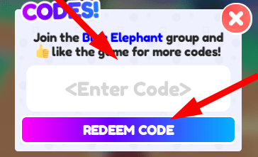 The code redeeming interface in Wolf Tycoon