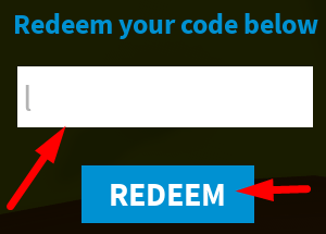 The code redeeming interface in AO Adventure