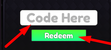 The code redeeming interface in Anime Rangers