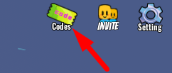 The Codes button in Rocket Wings Simulator