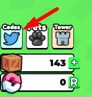 The Codes button in +1 Block Every Second