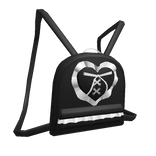 1.0 Black Lacey Heart Backpack