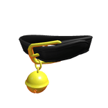 (1.0) Black Oversized Gold Bell Collar